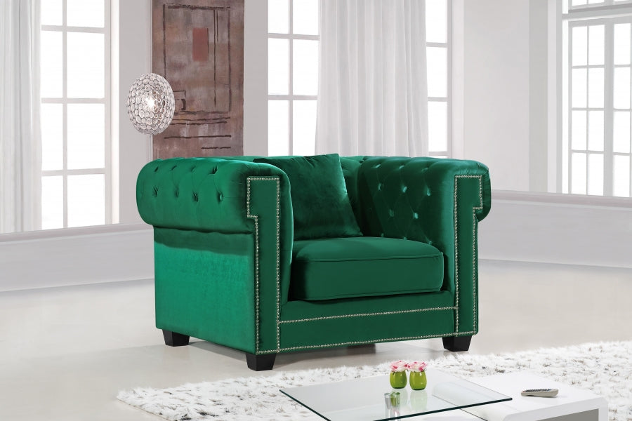 Chaise en velours Bowery
