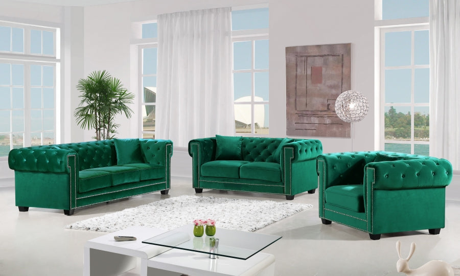 Chaise en velours Bowery