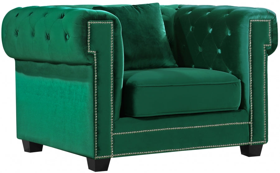 Chaise en velours Bowery