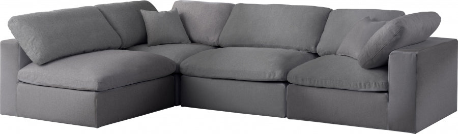 Sectionnel rembourré en duvet Serene Linen Deluxe, confortable comme un nuage