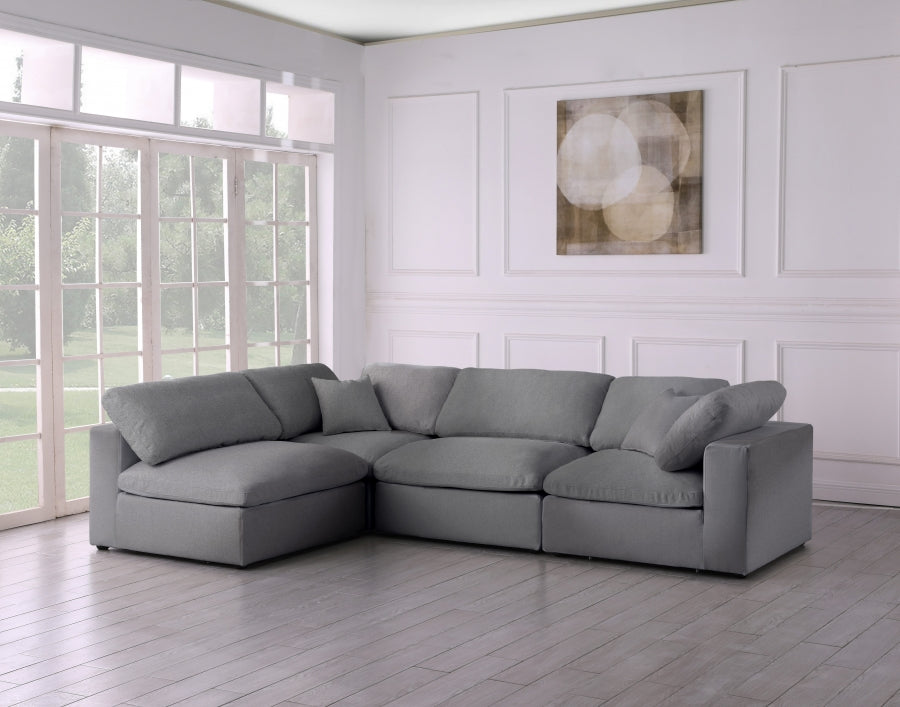 Sectionnel rembourré en duvet Serene Linen Deluxe, confortable comme un nuage