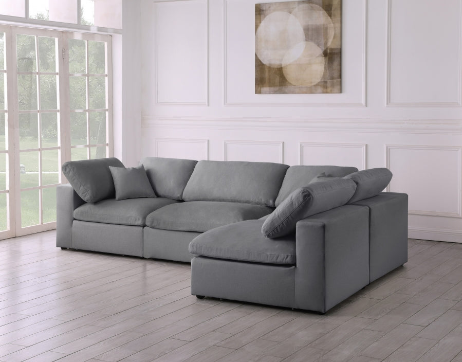 Sectionnel rembourré en duvet Serene Linen Deluxe, confortable comme un nuage