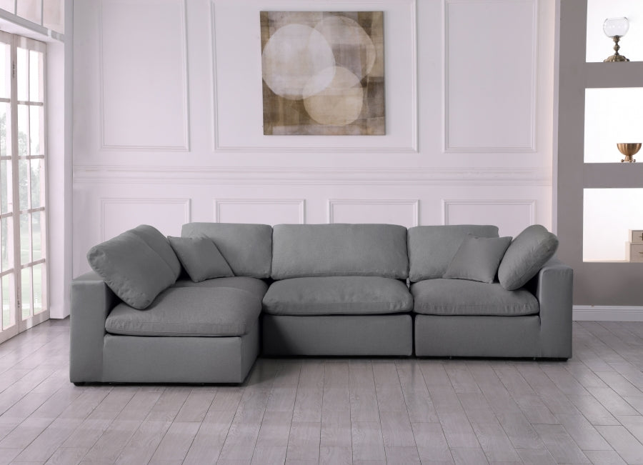 Sectionnel rembourré en duvet Serene Linen Deluxe, confortable comme un nuage