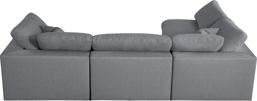 Sectionnel rembourré en duvet Serene Linen Deluxe, confortable comme un nuage