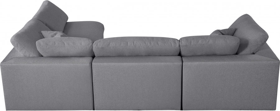 Sectionnel rembourré en duvet Serene Linen Deluxe, confortable comme un nuage