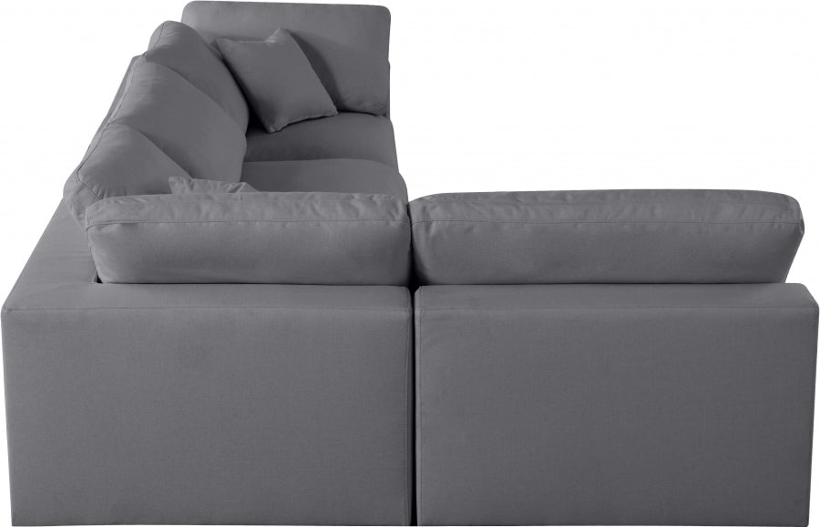 Sectionnel rembourré en duvet Serene Linen Deluxe, confortable comme un nuage