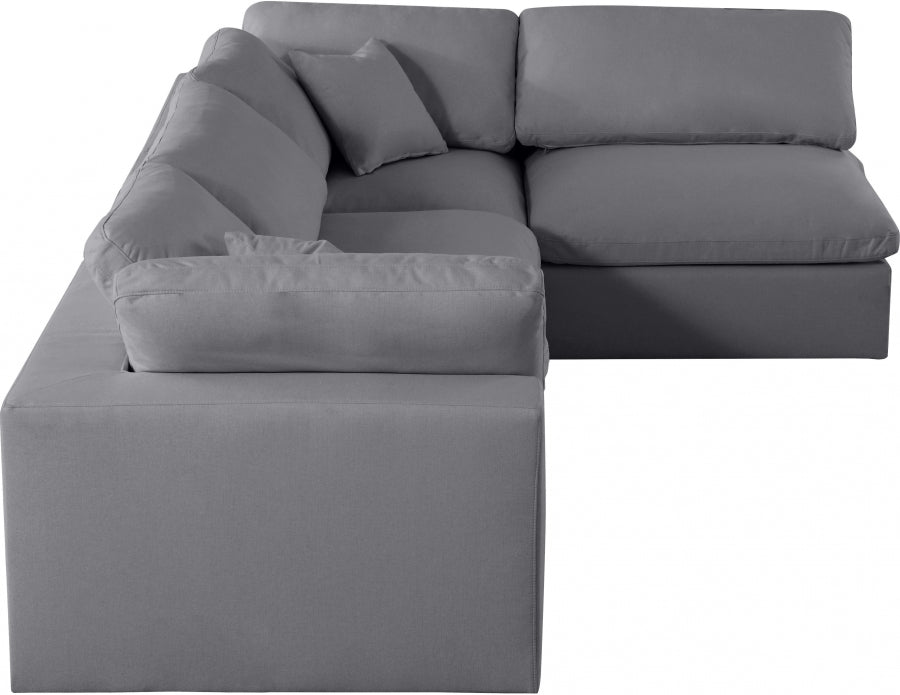 Sectionnel rembourré en duvet Serene Linen Deluxe, confortable comme un nuage