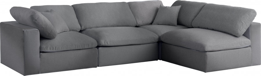 Sectionnel rembourré en duvet Serene Linen Deluxe, confortable comme un nuage