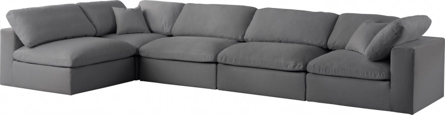 Sectionnel rembourré en duvet Serene Linen Deluxe, confortable comme un nuage
