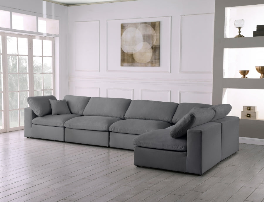Sectionnel rembourré en duvet Serene Linen Deluxe, confortable comme un nuage