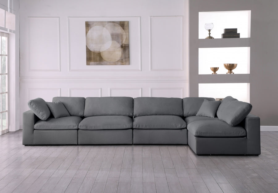 Sectionnel rembourré en duvet Serene Linen Deluxe, confortable comme un nuage