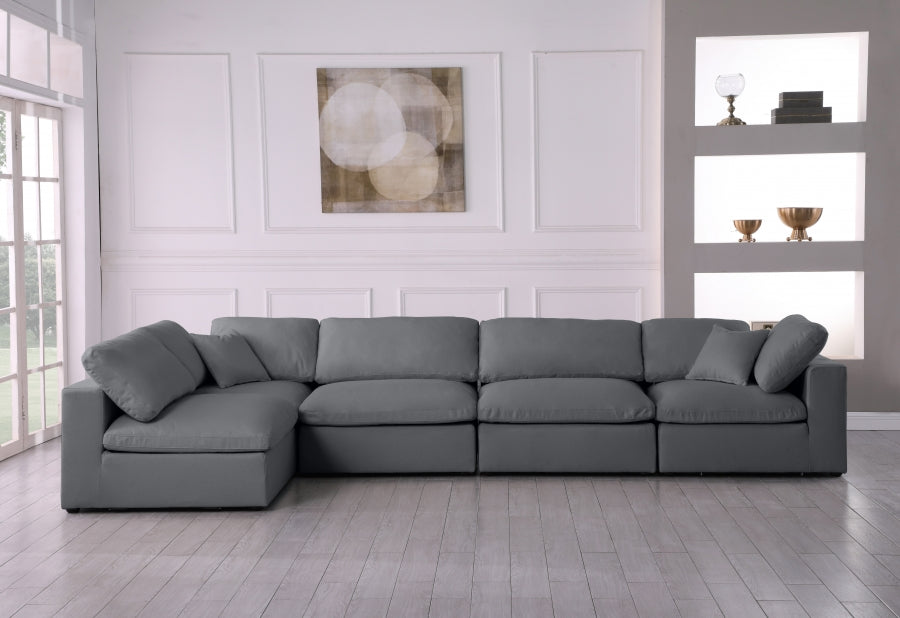 Sectionnel rembourré en duvet Serene Linen Deluxe, confortable comme un nuage