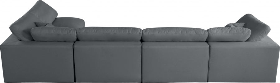 Sectionnel rembourré en duvet Serene Linen Deluxe, confortable comme un nuage