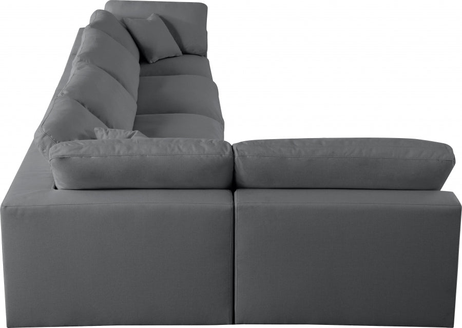 Sectionnel rembourré en duvet Serene Linen Deluxe, confortable comme un nuage