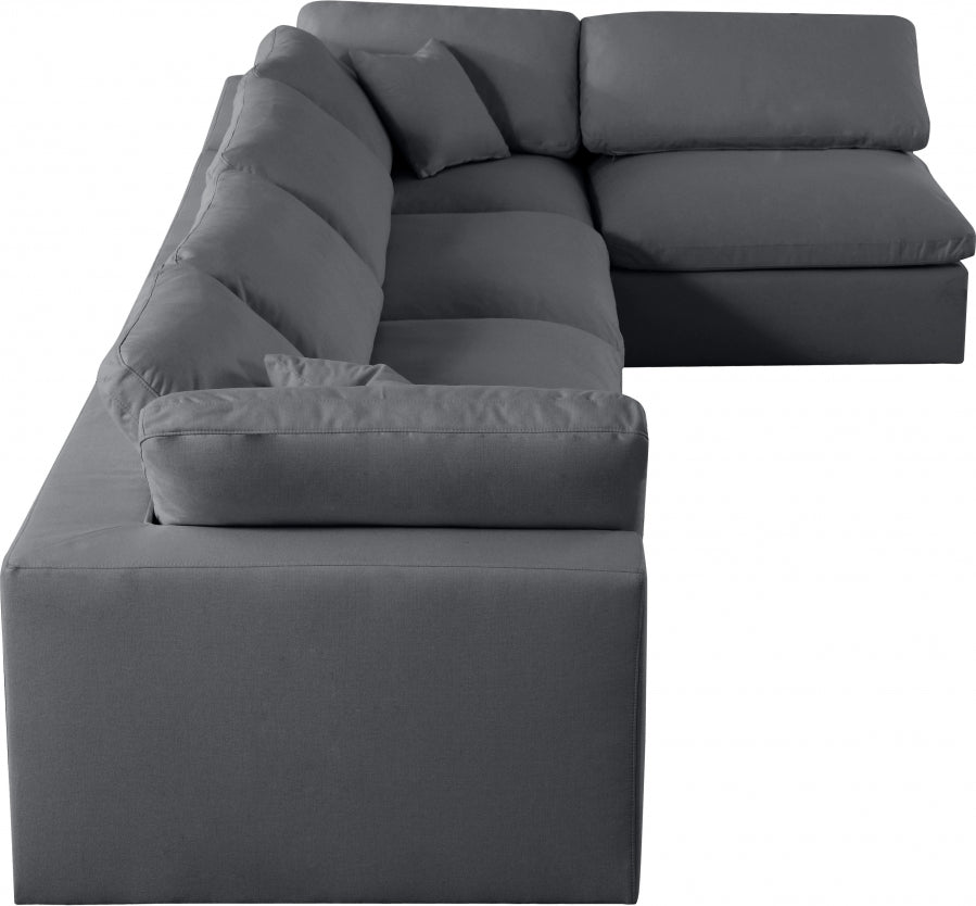 Sectionnel rembourré en duvet Serene Linen Deluxe, confortable comme un nuage