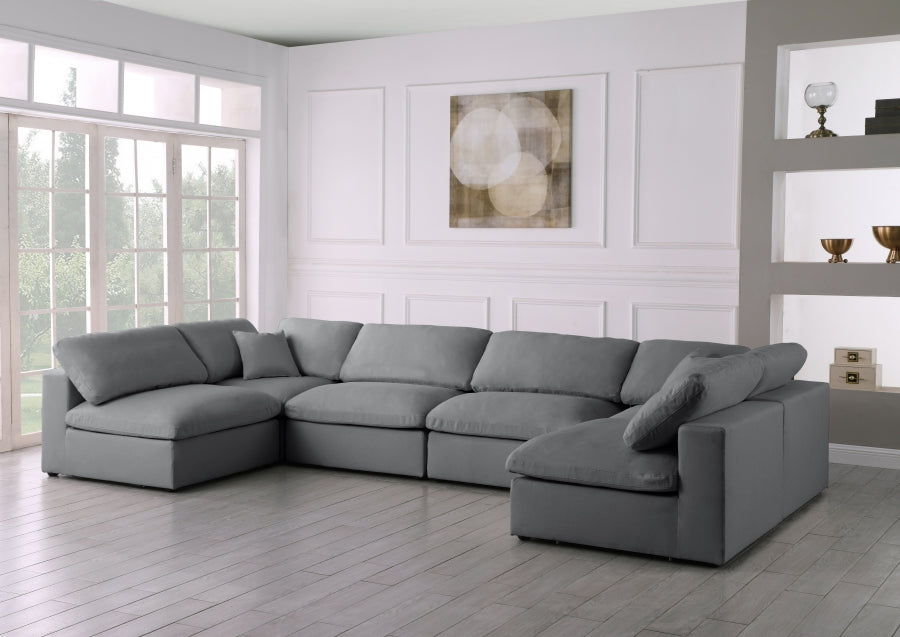 Sectionnel rembourré en duvet Serene Linen Deluxe, confortable comme un nuage