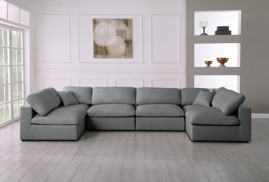 Sectionnel rembourré en duvet Serene Linen Deluxe, confortable comme un nuage