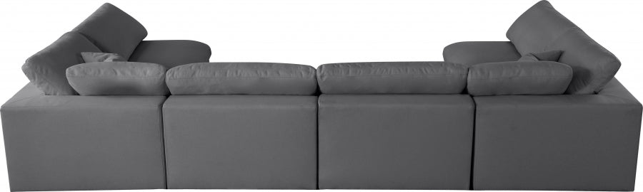 Sectionnel rembourré en duvet Serene Linen Deluxe, confortable comme un nuage
