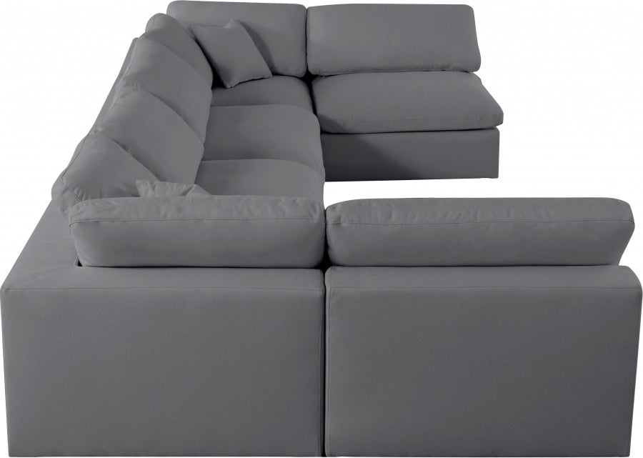 Sectionnel rembourré en duvet Serene Linen Deluxe, confortable comme un nuage