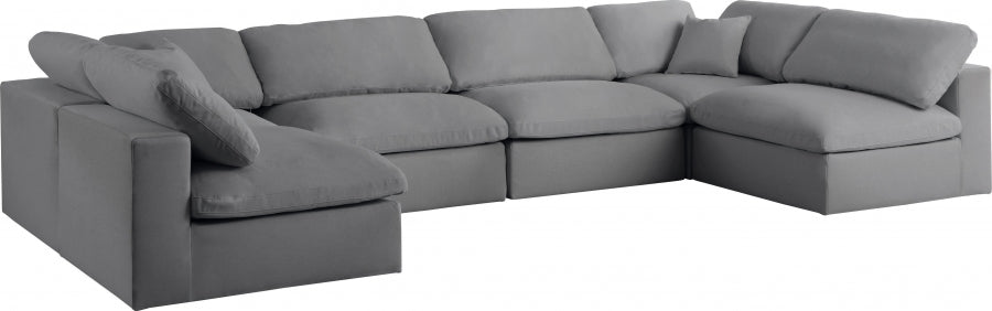 Sectionnel rembourré en duvet Serene Linen Deluxe, confortable comme un nuage