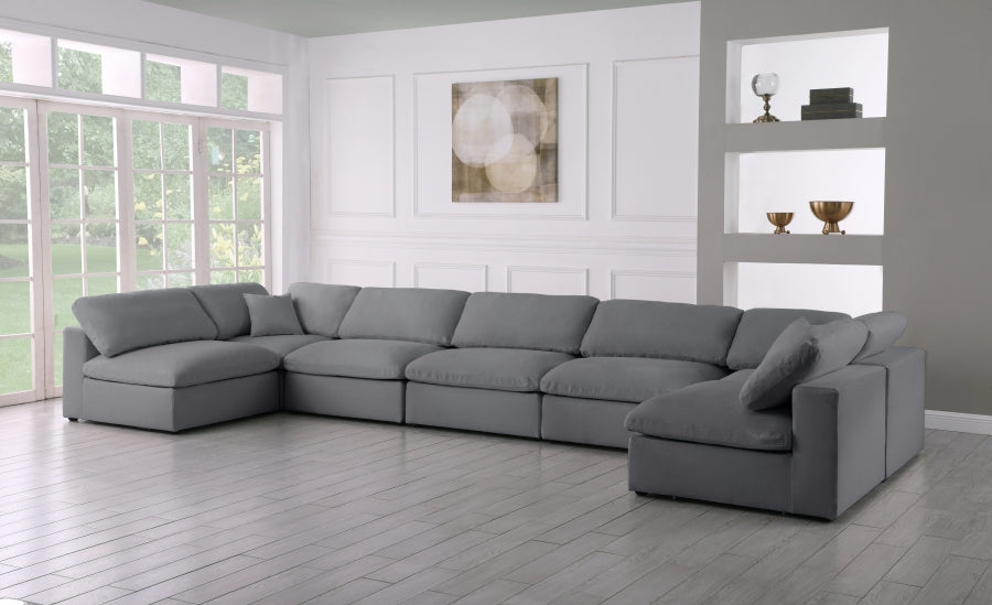 Sectionnel rembourré en duvet Serene Linen Deluxe, confortable comme un nuage