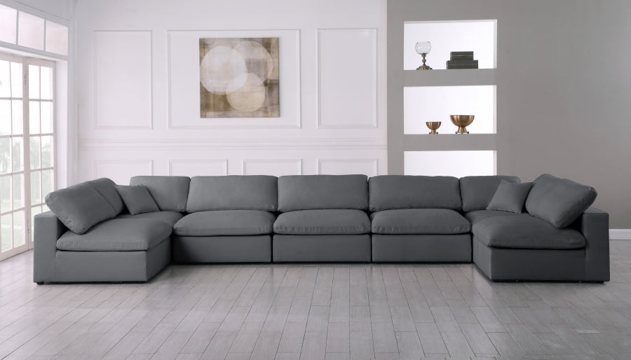 Sectionnel rembourré en duvet Serene Linen Deluxe, confortable comme un nuage