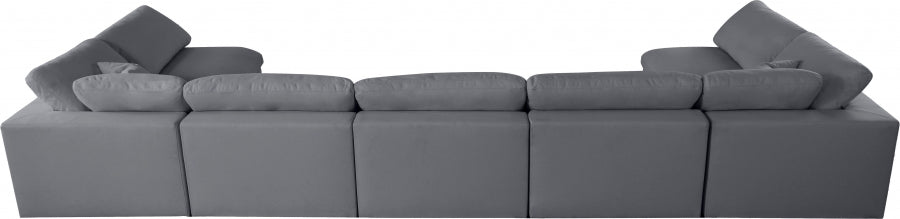 Sectionnel rembourré en duvet Serene Linen Deluxe, confortable comme un nuage