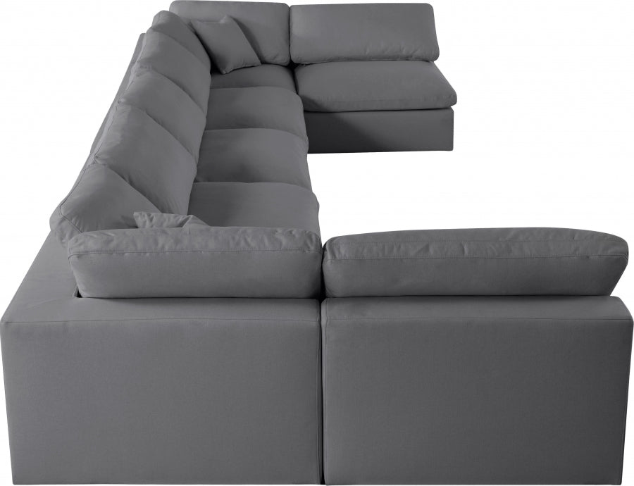 Sectionnel rembourré en duvet Serene Linen Deluxe, confortable comme un nuage