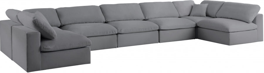 Sectionnel rembourré en duvet Serene Linen Deluxe, confortable comme un nuage