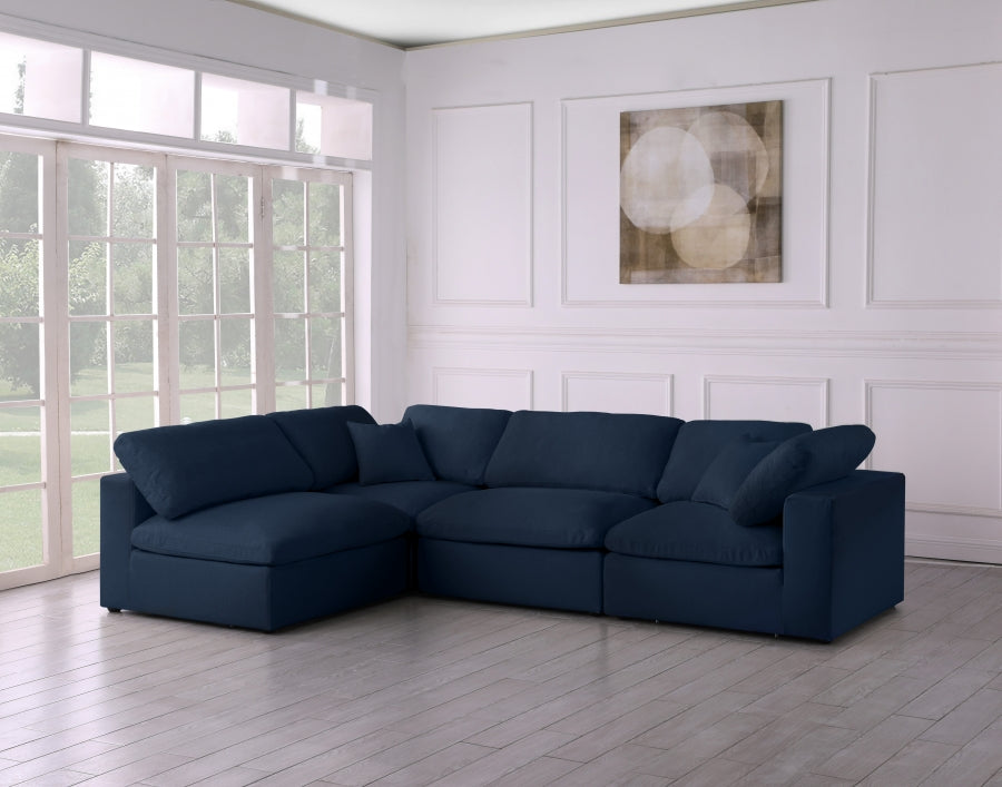Sectionnel rembourré en duvet Serene Linen Deluxe, confortable comme un nuage