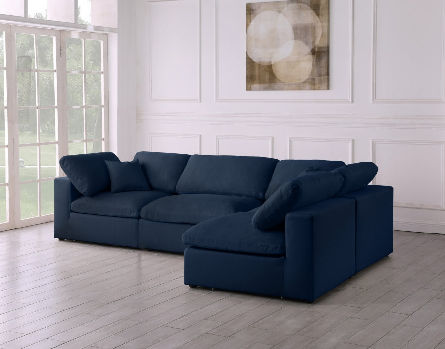 Sectionnel rembourré en duvet Serene Linen Deluxe, confortable comme un nuage