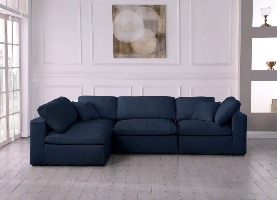Sectionnel rembourré en duvet Serene Linen Deluxe, confortable comme un nuage