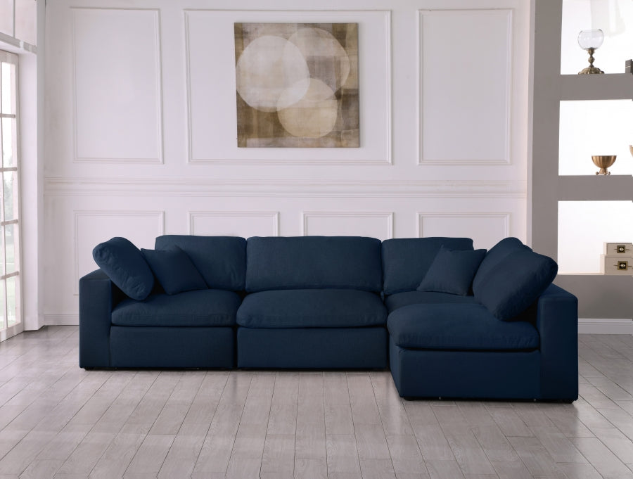 Sectionnel rembourré en duvet Serene Linen Deluxe, confortable comme un nuage