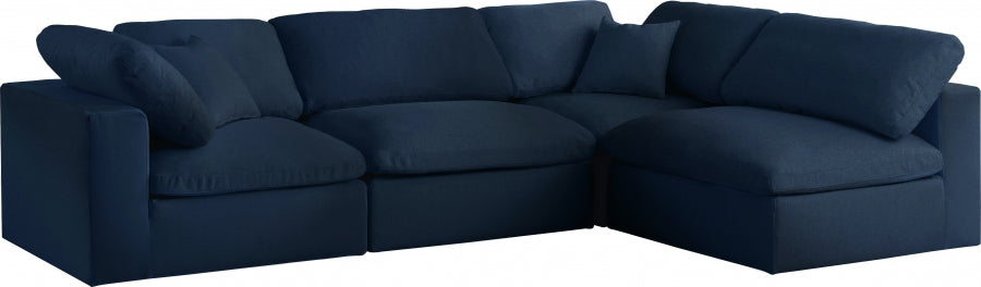 Sectionnel rembourré en duvet Serene Linen Deluxe, confortable comme un nuage