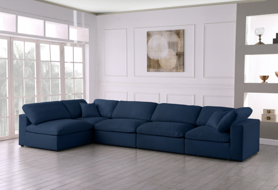 Sectionnel rembourré en duvet Serene Linen Deluxe, confortable comme un nuage