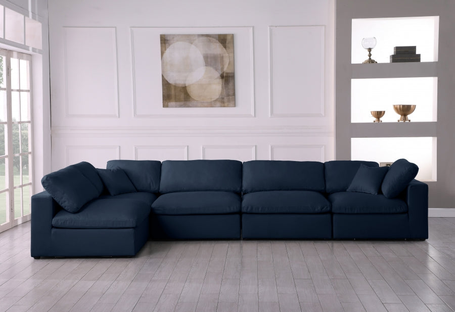 Sectionnel rembourré en duvet Serene Linen Deluxe, confortable comme un nuage