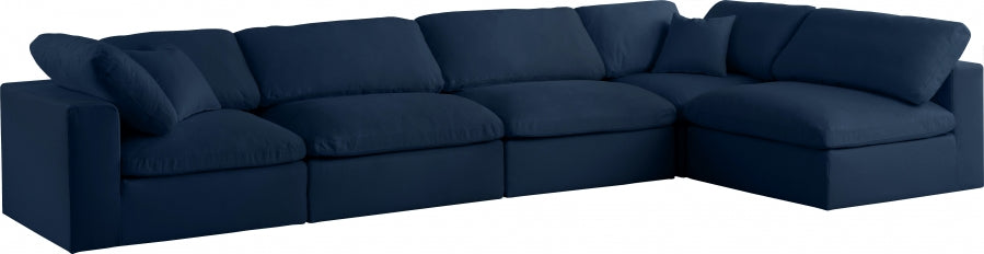 Sectionnel rembourré en duvet Serene Linen Deluxe, confortable comme un nuage