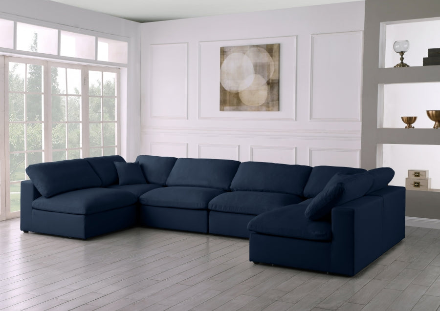 Sectionnel rembourré en duvet Serene Linen Deluxe, confortable comme un nuage