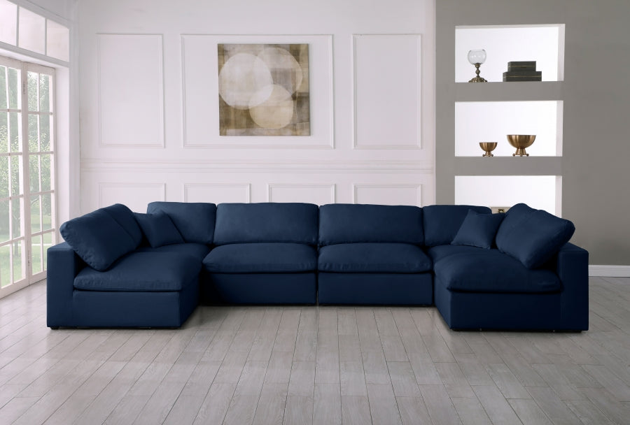 Sectionnel rembourré en duvet Serene Linen Deluxe, confortable comme un nuage