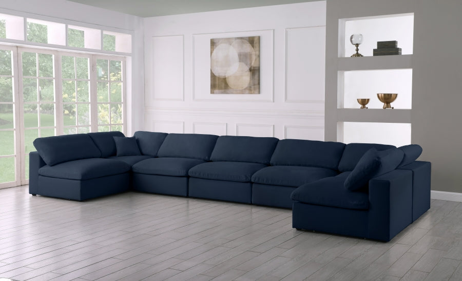 Sectionnel rembourré en duvet Serene Linen Deluxe, confortable comme un nuage