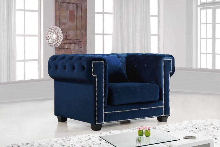 Chaise en velours Bowery