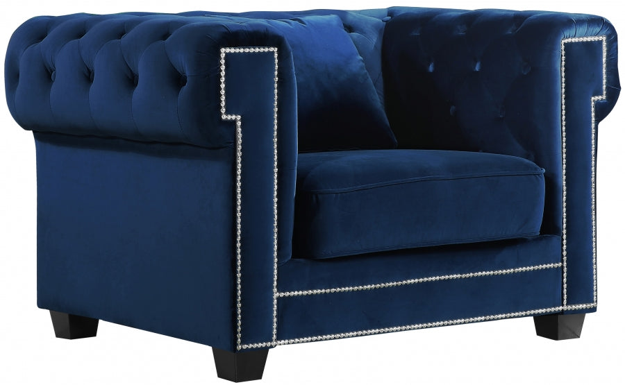 Chaise en velours Bowery