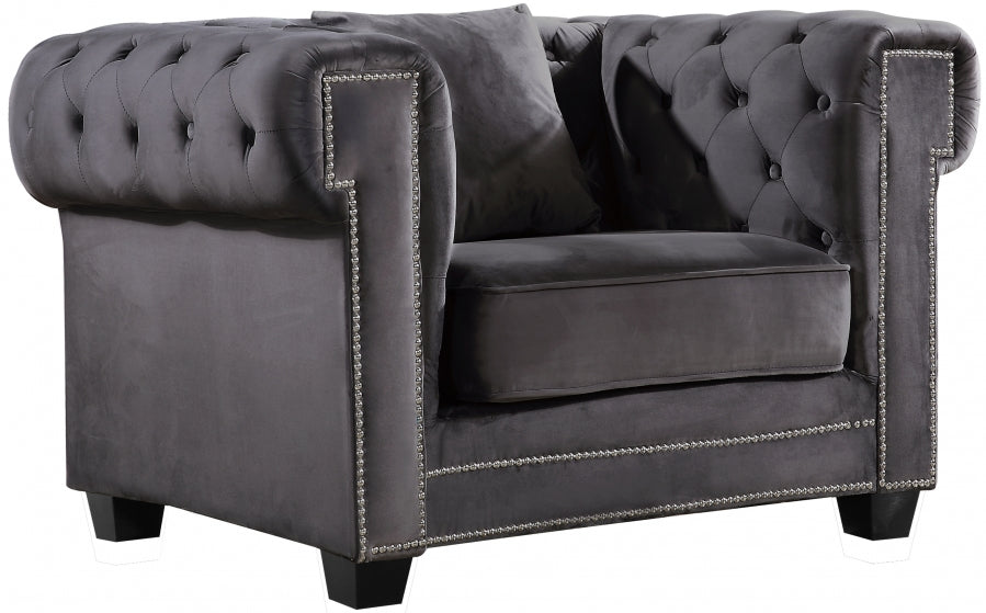 Chaise en velours Bowery