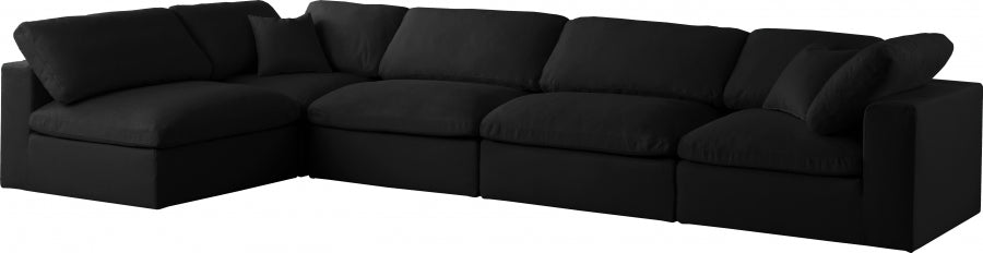 Sectionnel réversible rembourré en duvet modulaire standard en velours pelucheux confortable comme un nuage