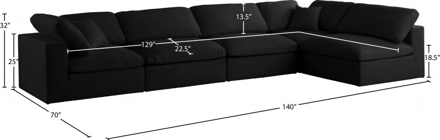 Sectionnel réversible rembourré en duvet modulaire standard en velours pelucheux confortable comme un nuage