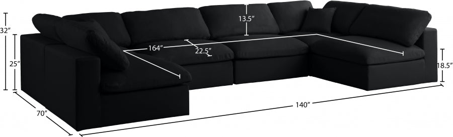 Sectionnel réversible rembourré en duvet modulaire standard en velours pelucheux confortable comme un nuage