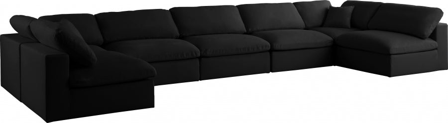 Sectionnel réversible rembourré en duvet modulaire standard en velours pelucheux confortable comme un nuage