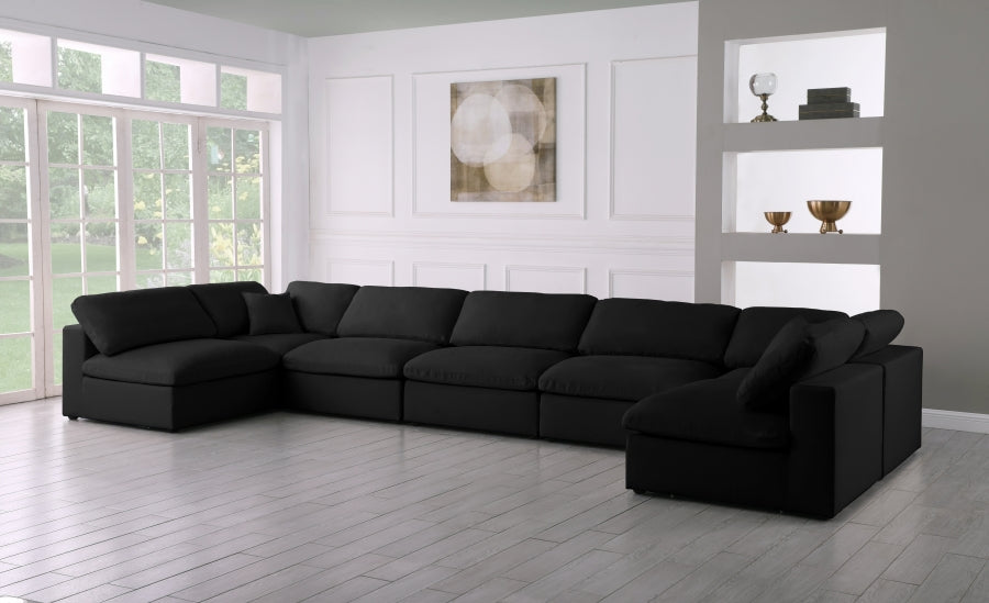 Sectionnel réversible rembourré en duvet modulaire standard en velours pelucheux confortable comme un nuage