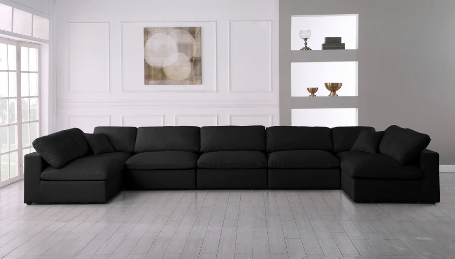 Sectionnel réversible rembourré en duvet modulaire standard en velours pelucheux confortable comme un nuage