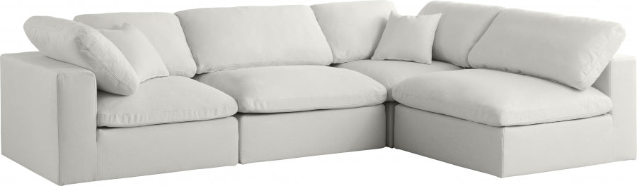 Sectionnel réversible rembourré en duvet modulaire standard en velours pelucheux confortable comme un nuage